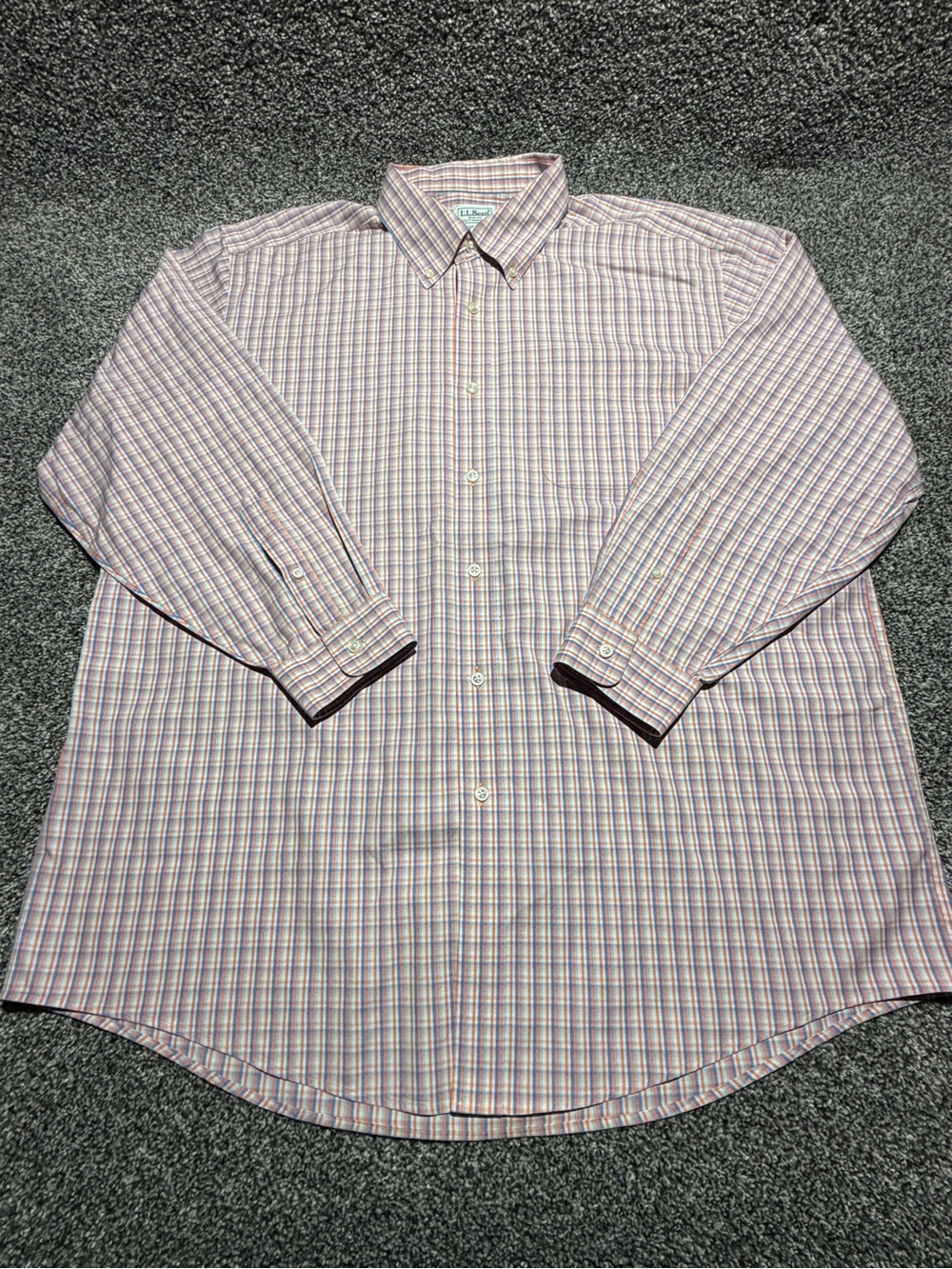 L.L. Bean Men's Button Up Long Sleeve Traditional Fit 17-1/2, 33